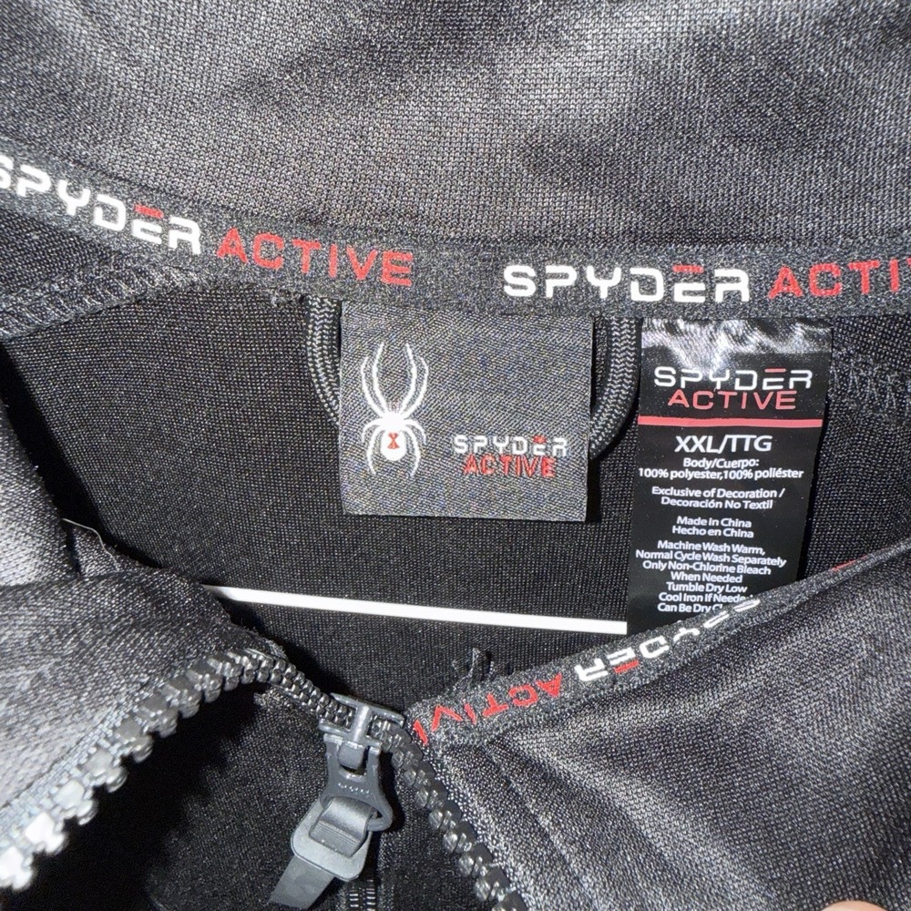 NWT Men's Spyder Active Zip Up Lightweight Jacket Black Size XXL - Picture 3 of 6